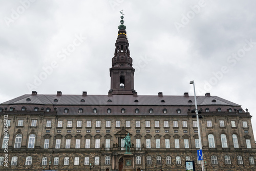 Christiansborg Palace, Christiansborg Slot, a palace and government building on the islet of Slotsholmen in central Copenhagen photo