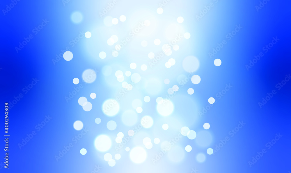The bokeh on the background blurred the natural blue and white. Bokeh colorful glows sparkle beautiful New year day concept. and used for background and display your product.