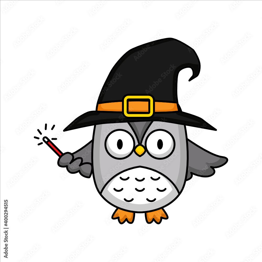 Fototapeta premium Cute owl with adorable pose