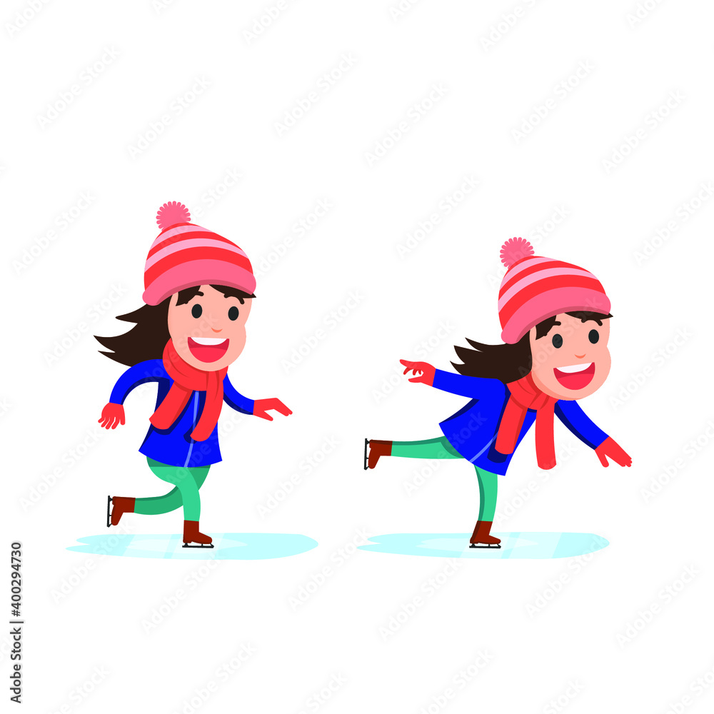 little girls ice skating in winter clothes little girls ice skating in winter clothes
