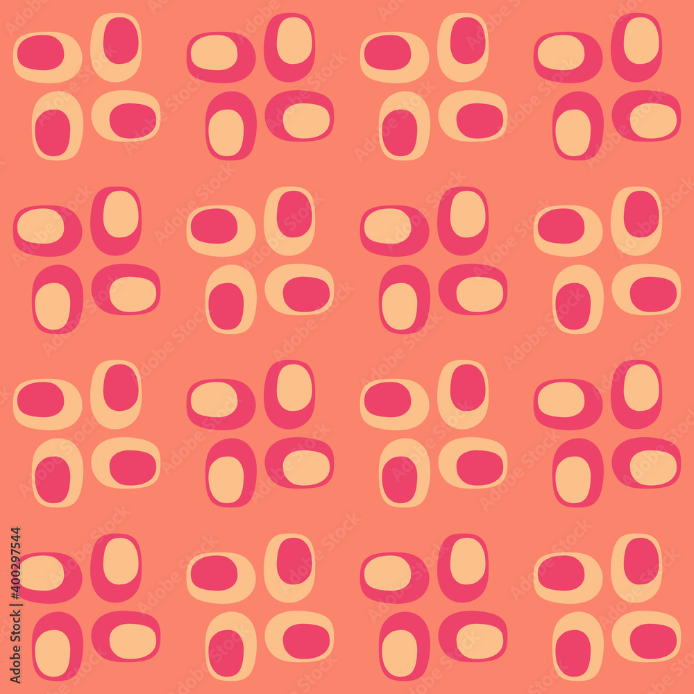 Flat Abstract Seamless Pattern In Retro Style To Decorate Any Surfaces. Flat Abstract Seamless Pattern In Retro Style To Decorate Any Surfaces.