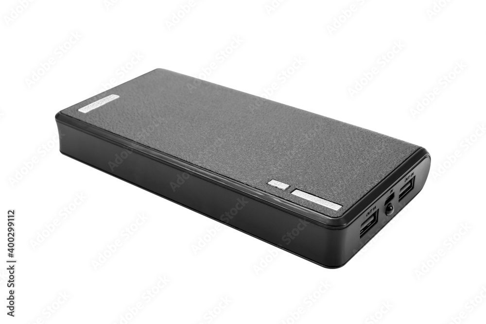 Powerbank isolated on white background with clipping path