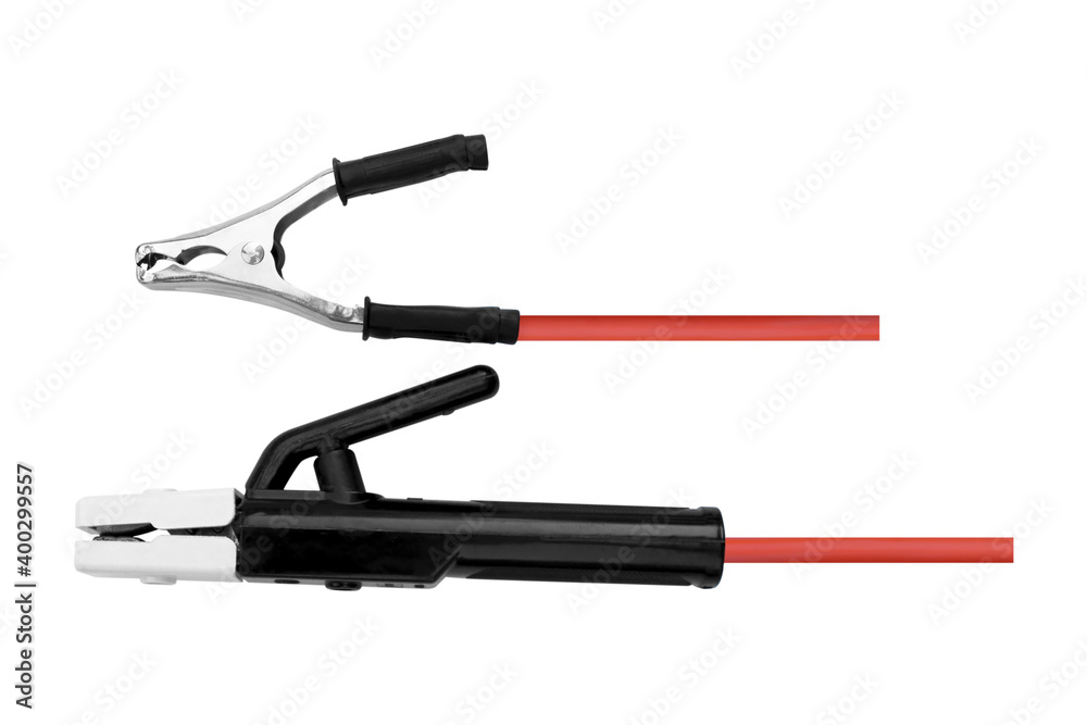 Set of welding equipment isolated on white background Set of welding equipment isolated on white background