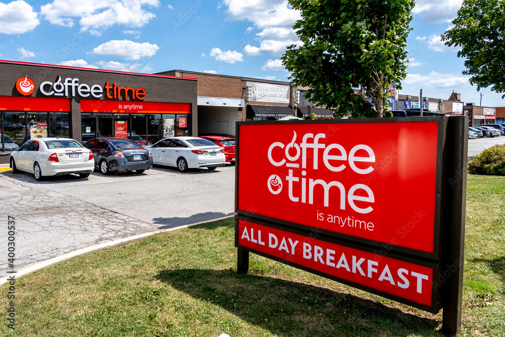Mississauga, Ontario, Canada August 11, 2019 One of the Coffee Time