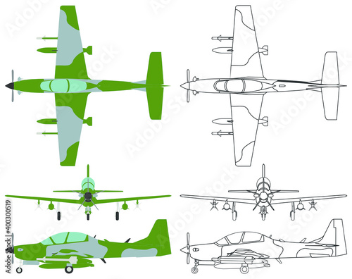 Super Tucano, popular airplane in Brazil.