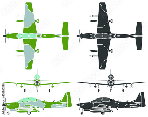 Super Tucano, Brazilian airplane icon.