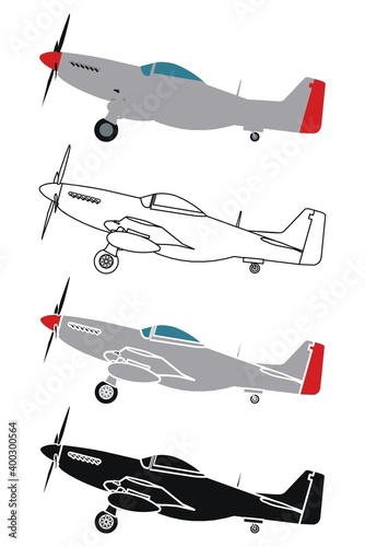 P51 Mustang in right view