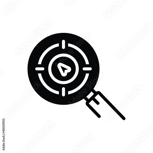Black solid icon for predict