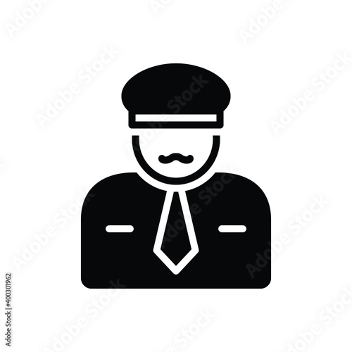 Black solid icon for sir