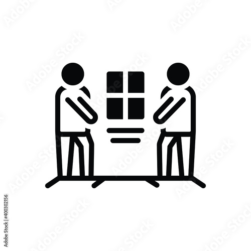 Black solid icon for apparently