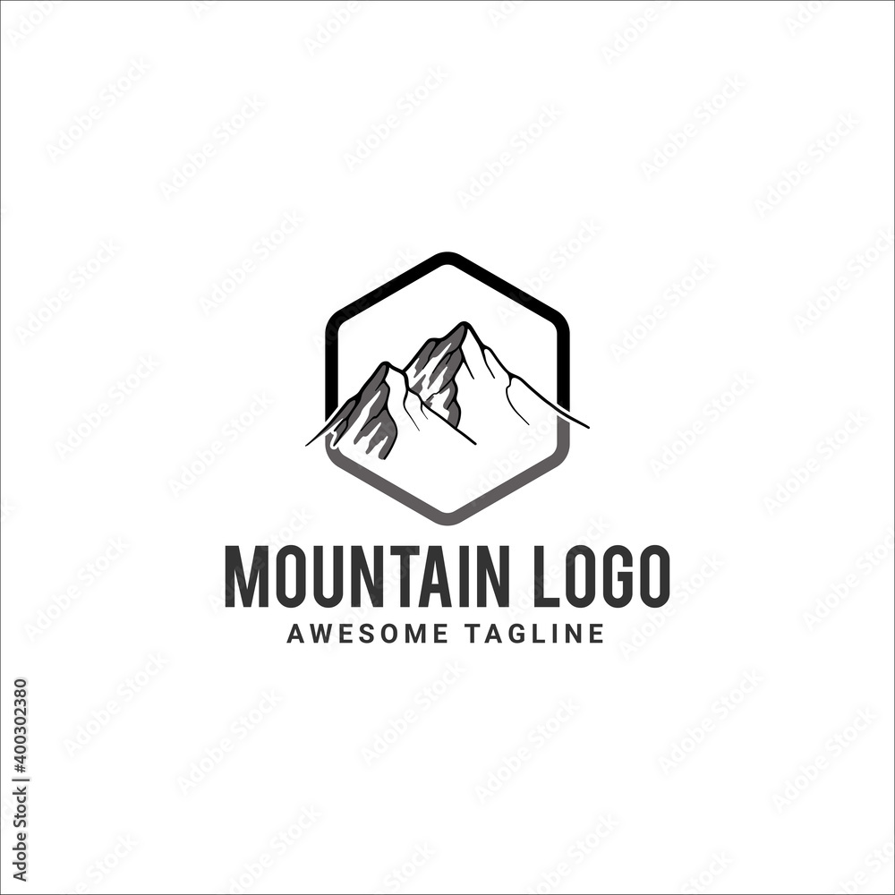 Mountain vector logo template. the symbol for nature landscape or Outdoor Adventure. Mountain vector logo template. the symbol for nature landscape or Outdoor Adventure.