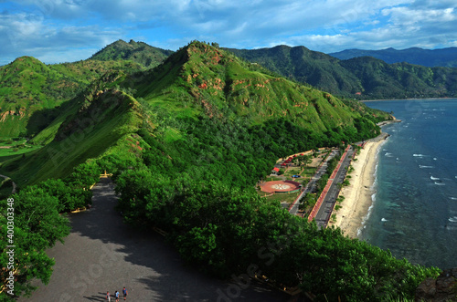 Exotic hills and beaches of Fatucama promontory in Dili, Timor Leste photo