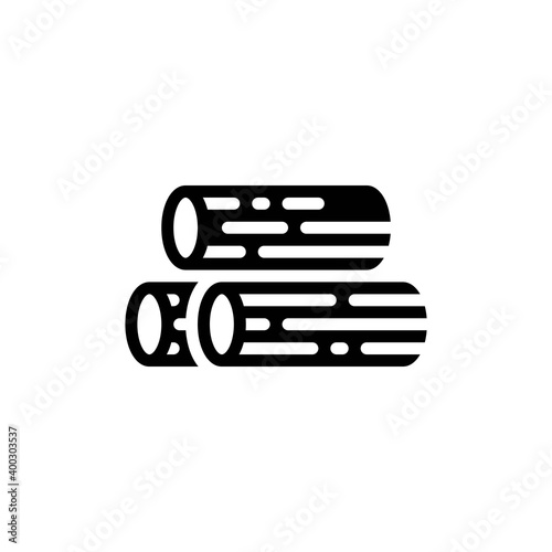The wood icon in glyph style isolated on white background. EPS 10