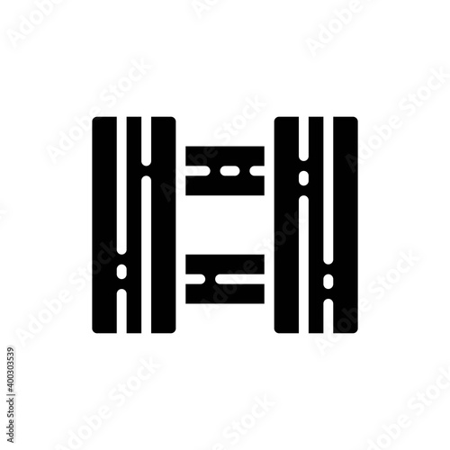 The wood icon in glyph style isolated on white background. EPS 10