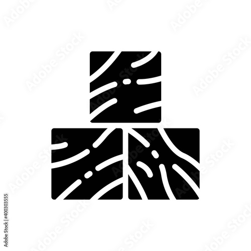 The wood icon in glyph style isolated on white background. EPS 10