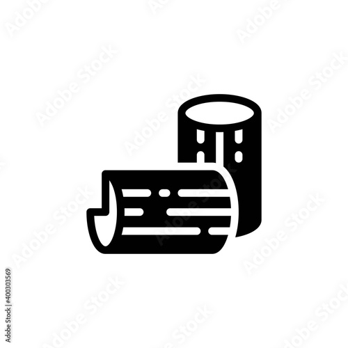 The wood icon in glyph style isolated on white background. EPS 10