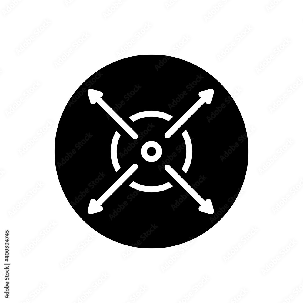 Black solid icon for extent Black solid icon for extent