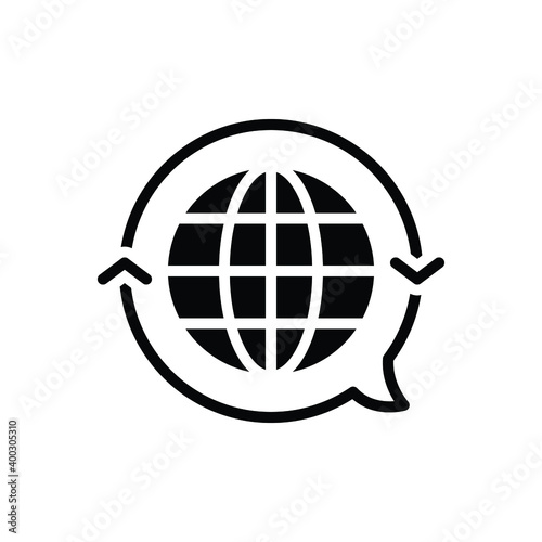 Black solid icon for translate
