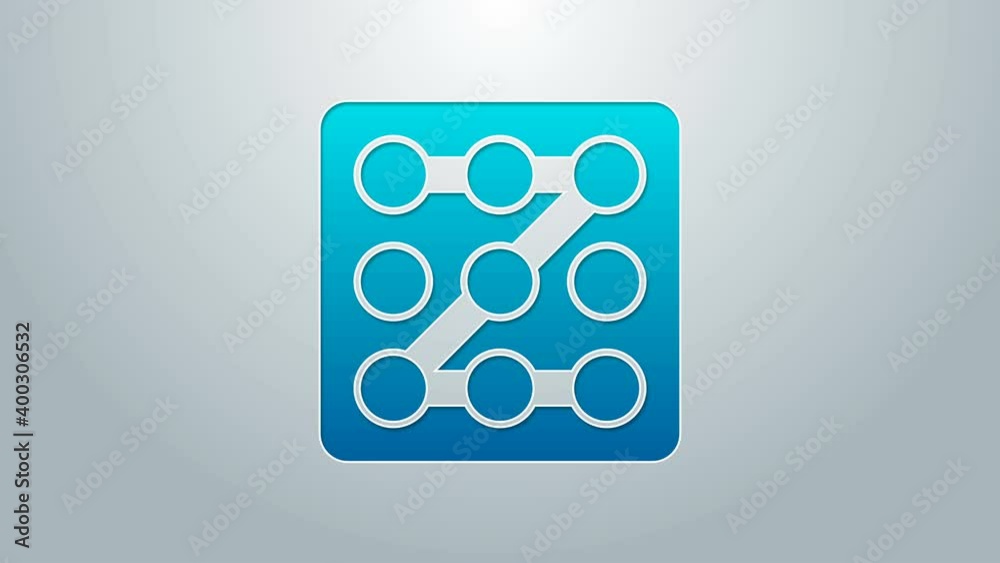 Blue line Graphic password protection and safety access icon isolated on grey background. Security, safety, protection, privacy concept. 4K Video motion graphic animation Blue line Graphic password protection and safety access icon isolated on grey background. Security, safety, protection, privacy concept. 4K Video motion graphic animation