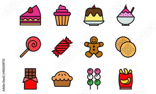 Set of Food Icons Filled Line Style Vol 2. Enjoy this set for your project.