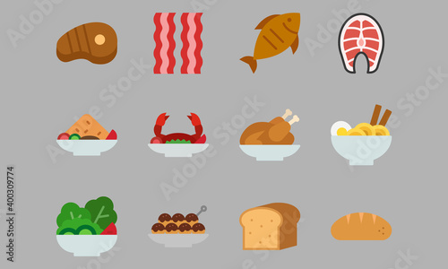 Set of Food Icons Flat Style Vol 3. Enjoy this set for your project.