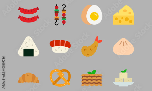 Set of Food Icons Flat Style Vol 4. Enjoy this set for your project.
