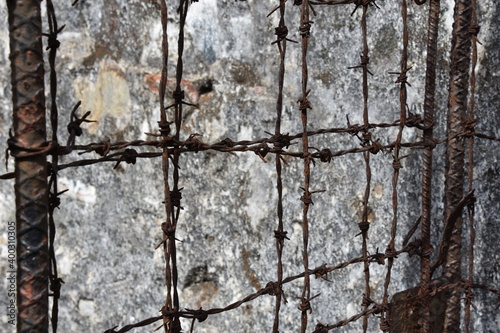 Barbed Wire Door at Phu Tuong Prison, Con Dao Island, Vietnam