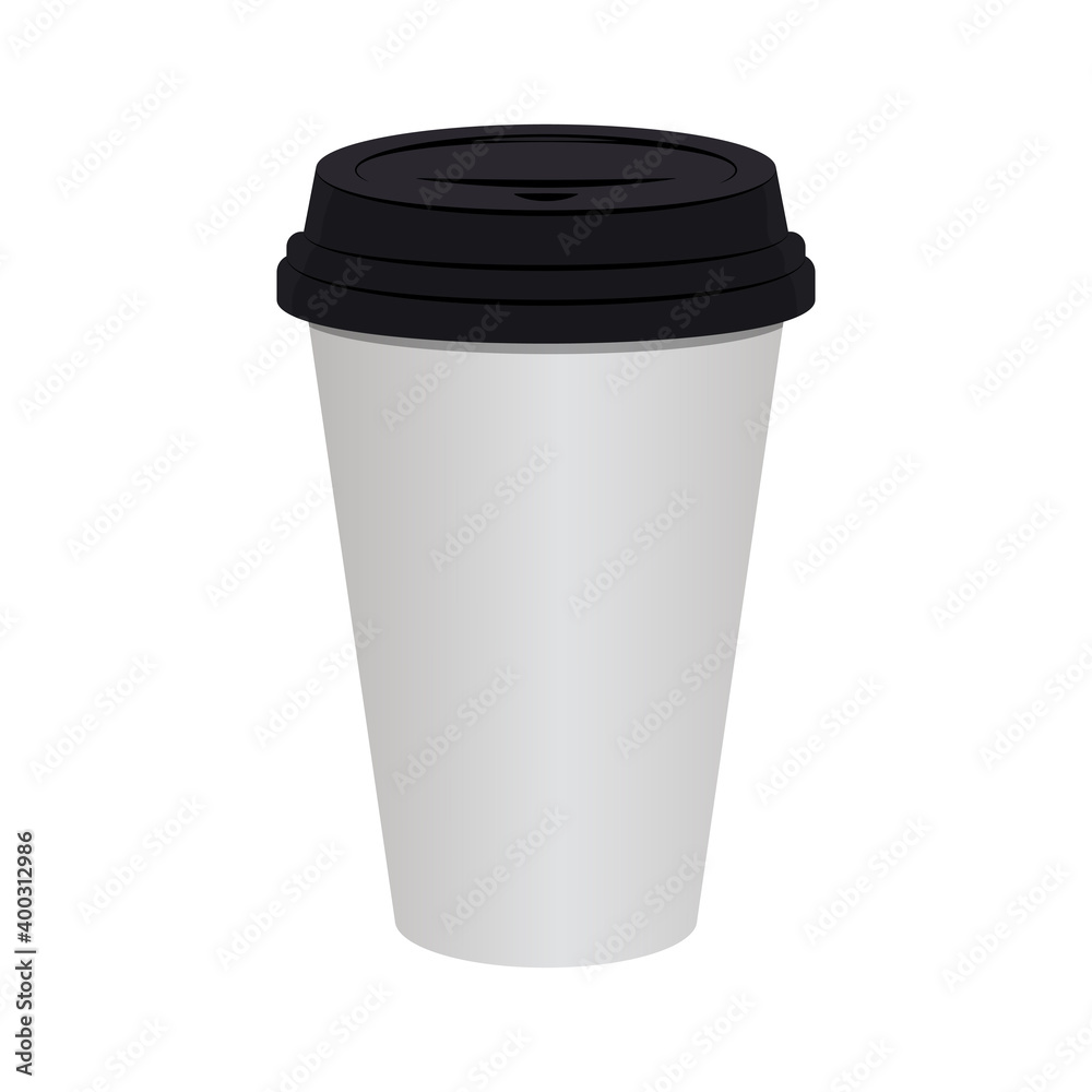 Coffee cup on white background for mockup or template. Coffee cup on white background for mockup or template.