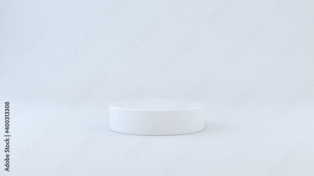 Podium Product Display 3D Mockup White Background Podium Product Display 3D Mockup White Background