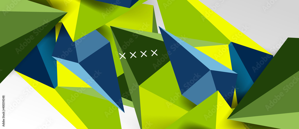 3d low poly abstract shape background vector illustration