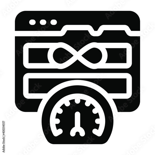 
Solid design of website speed test icon.
