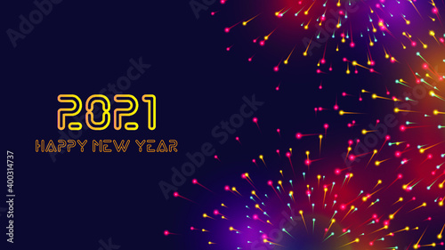 Happy New Year 2021 Banner design