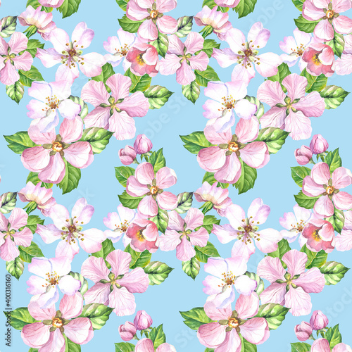 seamless background with cherry blossom