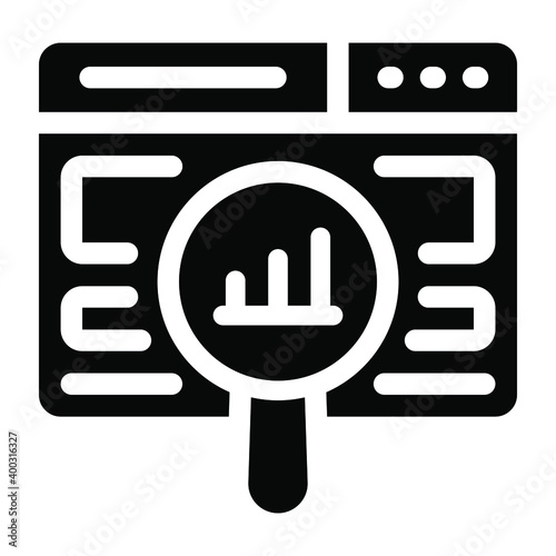 
A modern web data analysis solid vector
