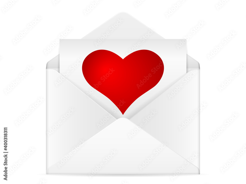 Envelope heart