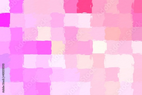 colorful abstract mosaic with a rough texture background. Sweet color geometric pattern background. Picture for creative wallpaper or design art work. Backdrop have copy space for text.