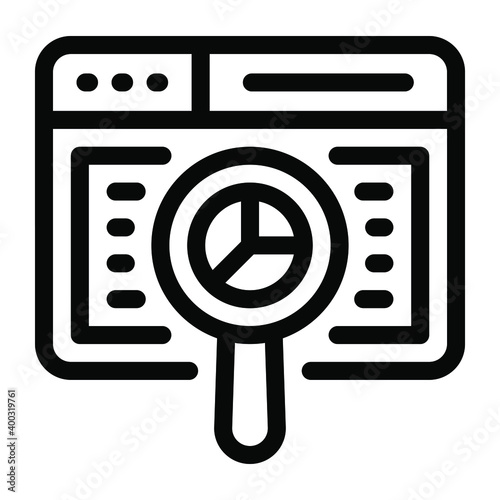 
A modern web analysis solid vector
