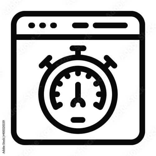 
Solid design of web speed test icon.
