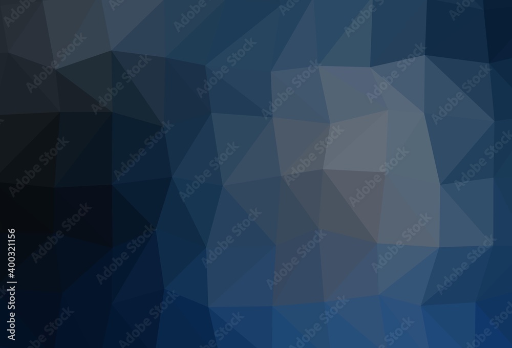 Fototapeta premium Dark BLUE vector abstract polygonal layout.