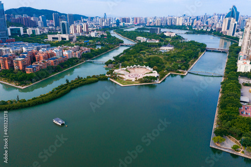 Environment of Bailuzhou Park, Xiamen City, Fujian Province, China