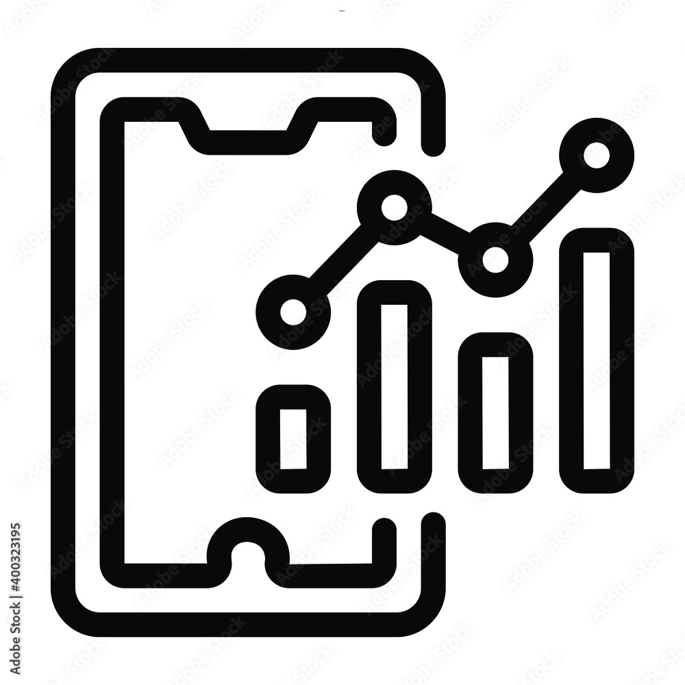Editable glyph icon of mobile analytics
Editable glyph icon of mobile analytics