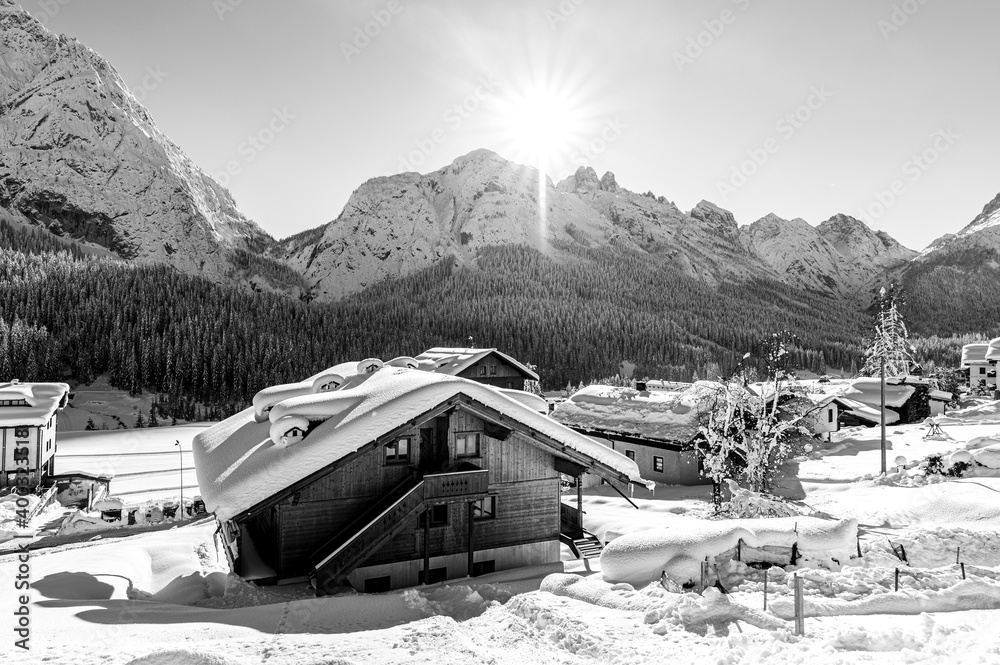 Foto scattate a Sappada nell'inverno 2020, dove da tempo mancava tanta neve e purtroppo nessuno sciatore ha potuto approfittare di queste bellissime montagne