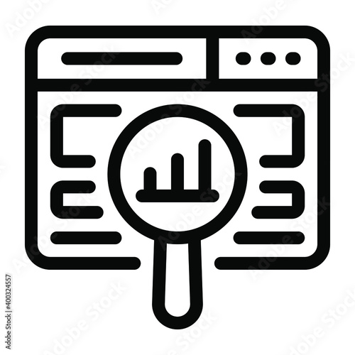
A modern web data analysis solid vector
