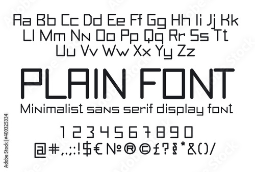 Straight linear font