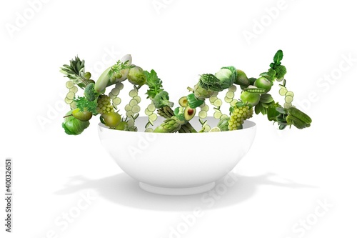 Canvas Print Genetic science interested in nutrition genetics is called Nutrigenetics