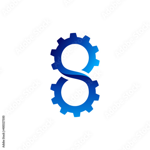 infinity gear gradient vector image