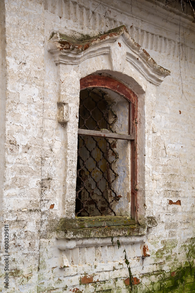 window of an abandoned old Church