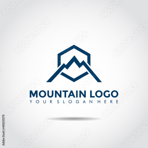 Mountain Logo template. Vector Illustrator eps. 10