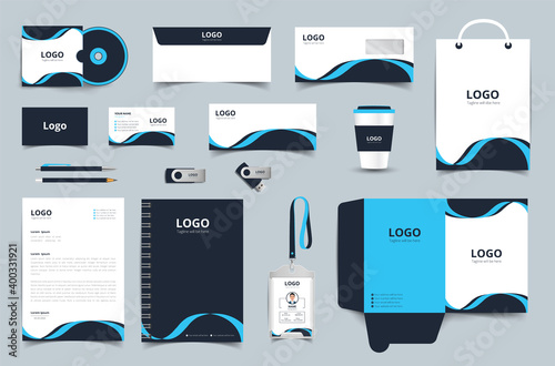 Corporate Identity Set. Stationery Template Design Kit. vector templates for office stationery with creative design illustration. fully editable
