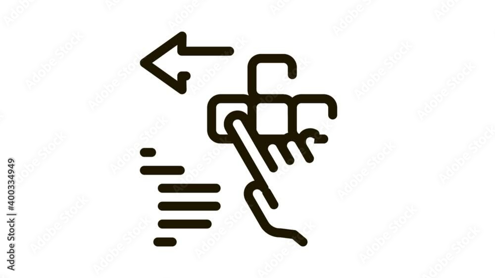 push game controller button Icon Animation. black push game controller button animated icon on white background push game controller button Icon Animation. black push game controller button animated icon on white background